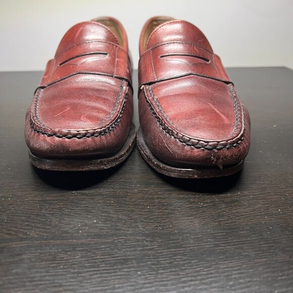 Allen Edmonds Cameron Penny Loafers Burgundy Oxblood Leather Mens Size 10 E main image 12